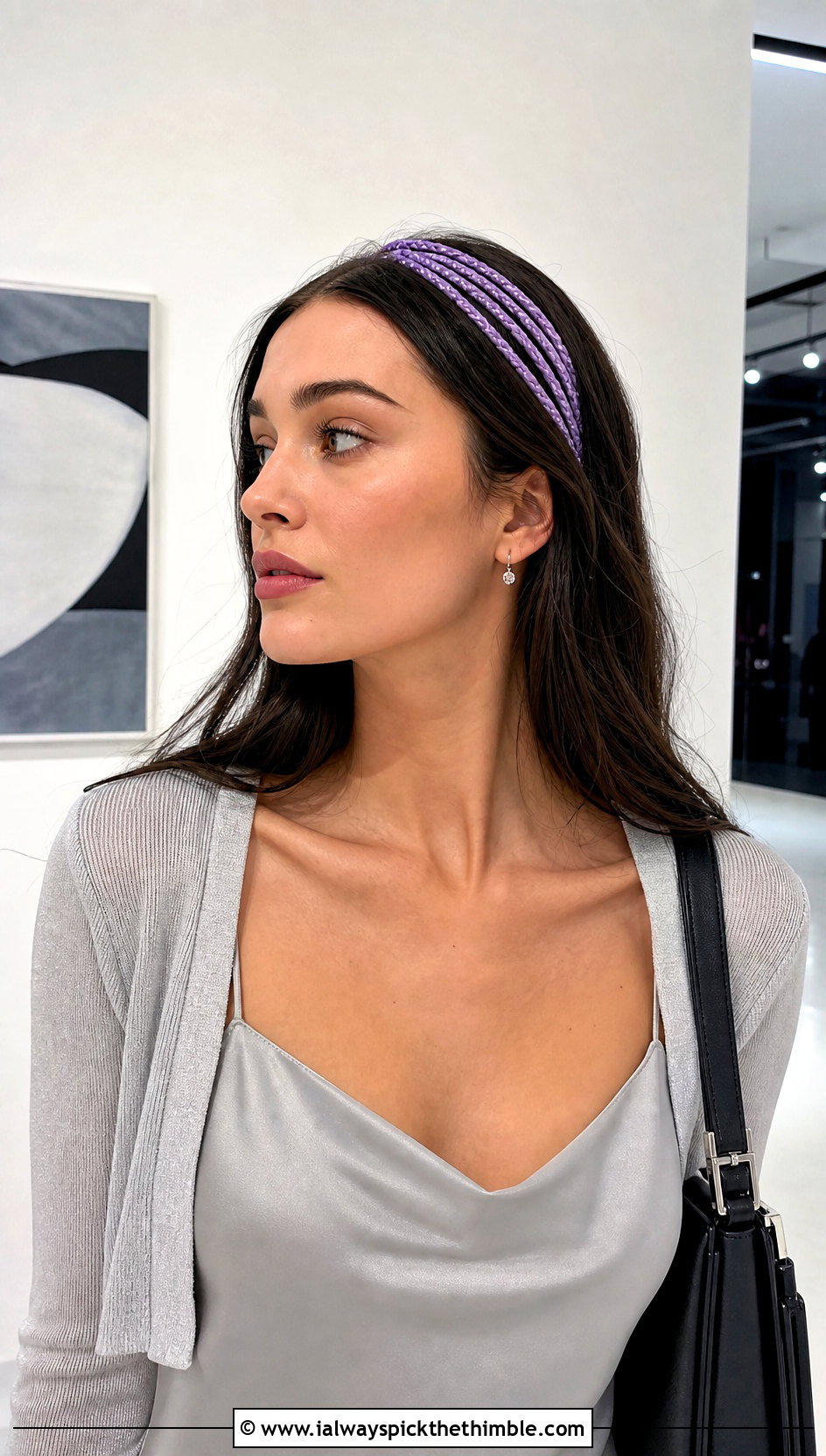 Braided Strand Crochet Summer Headband With Slip Dress - 25 crochet summer headband outfit ideas