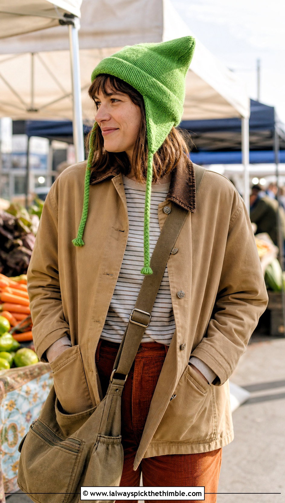 Braided Tie Finn Hat With Barn Jacket And Corduroy Pants - 25 crochet finn hat outfit ideas