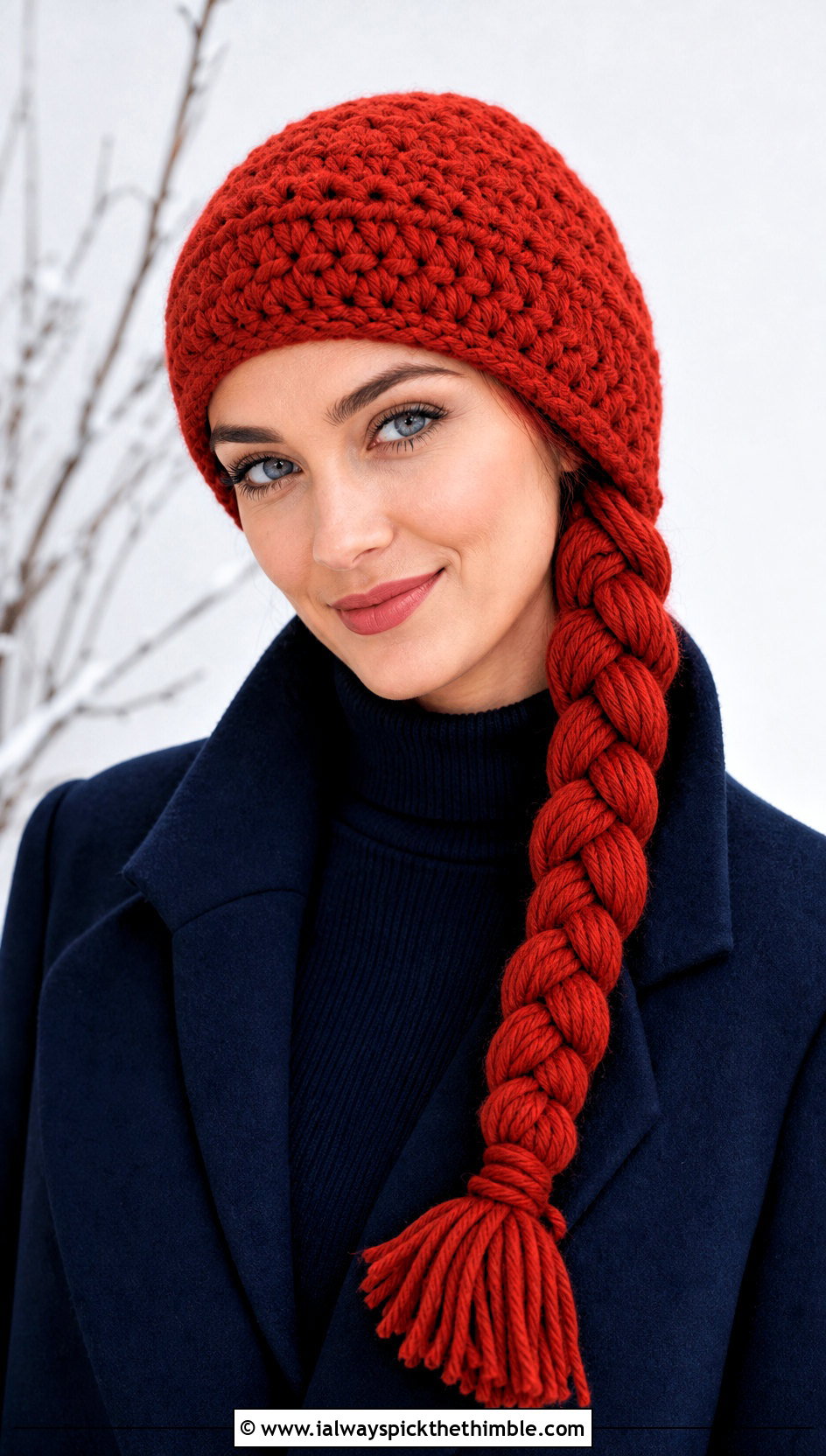 Braided Wig Elsa Beanie With Monochrome Outfit - 15 Crochet Elsa Beanie outfit ideas