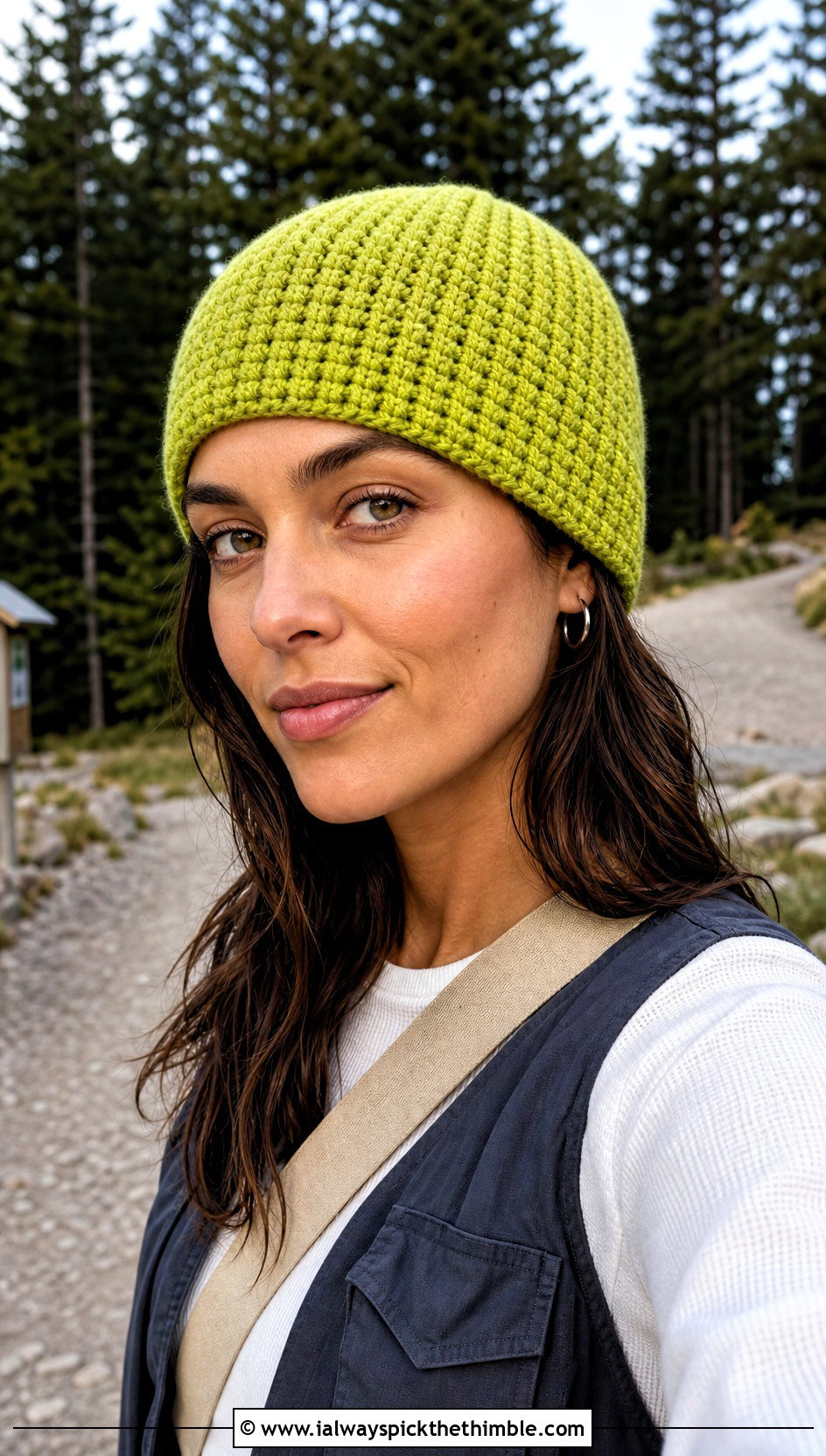 Brimless Single Crochet Beanie With Utility Vest And Cargo Pants - 25 single crochet beanie outfit ideas