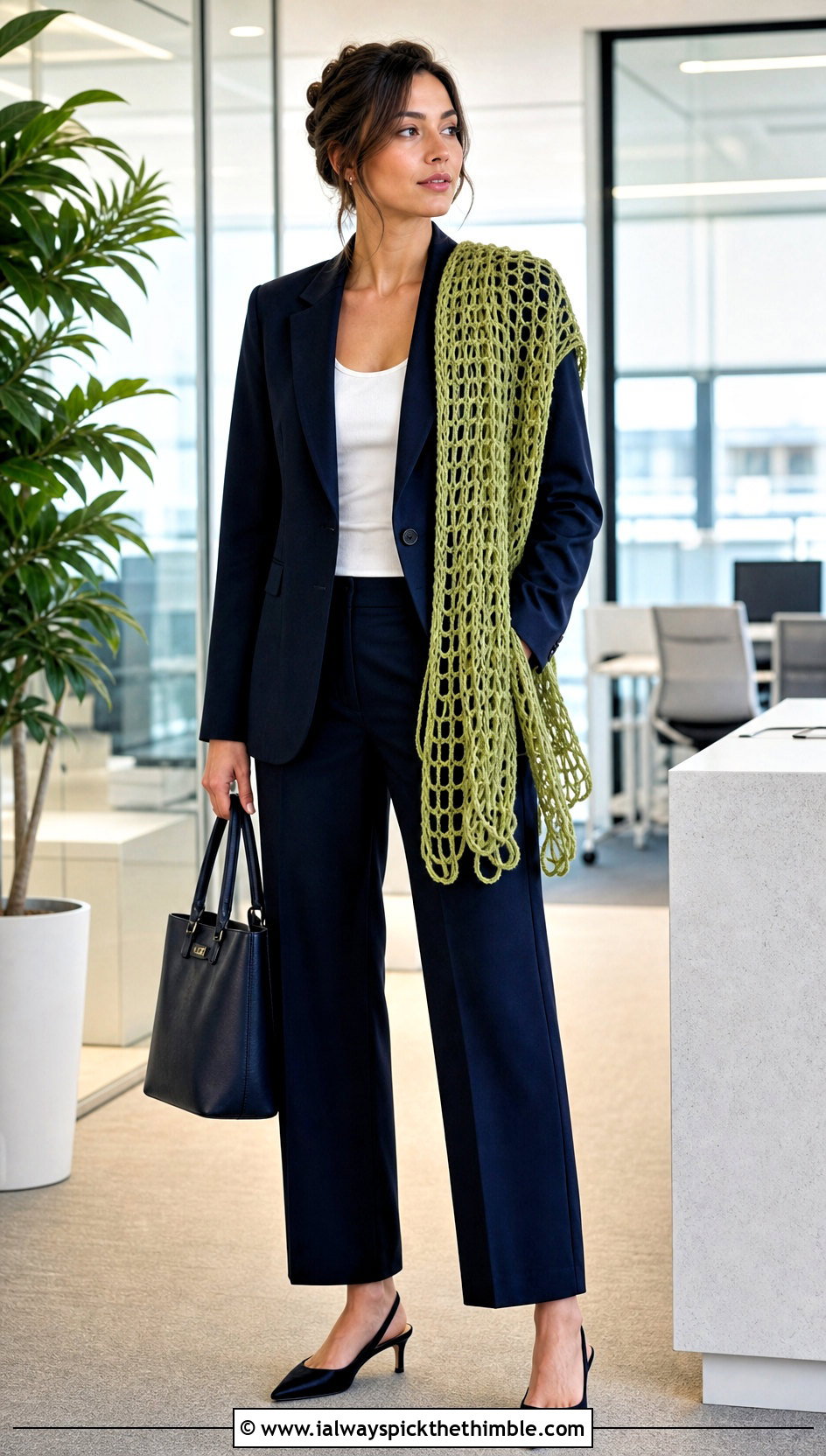 Broomstick Lace Rectangle Crochet Shawl With Blazer - 25 Crochet Rectangle Shawl outfit ideas
