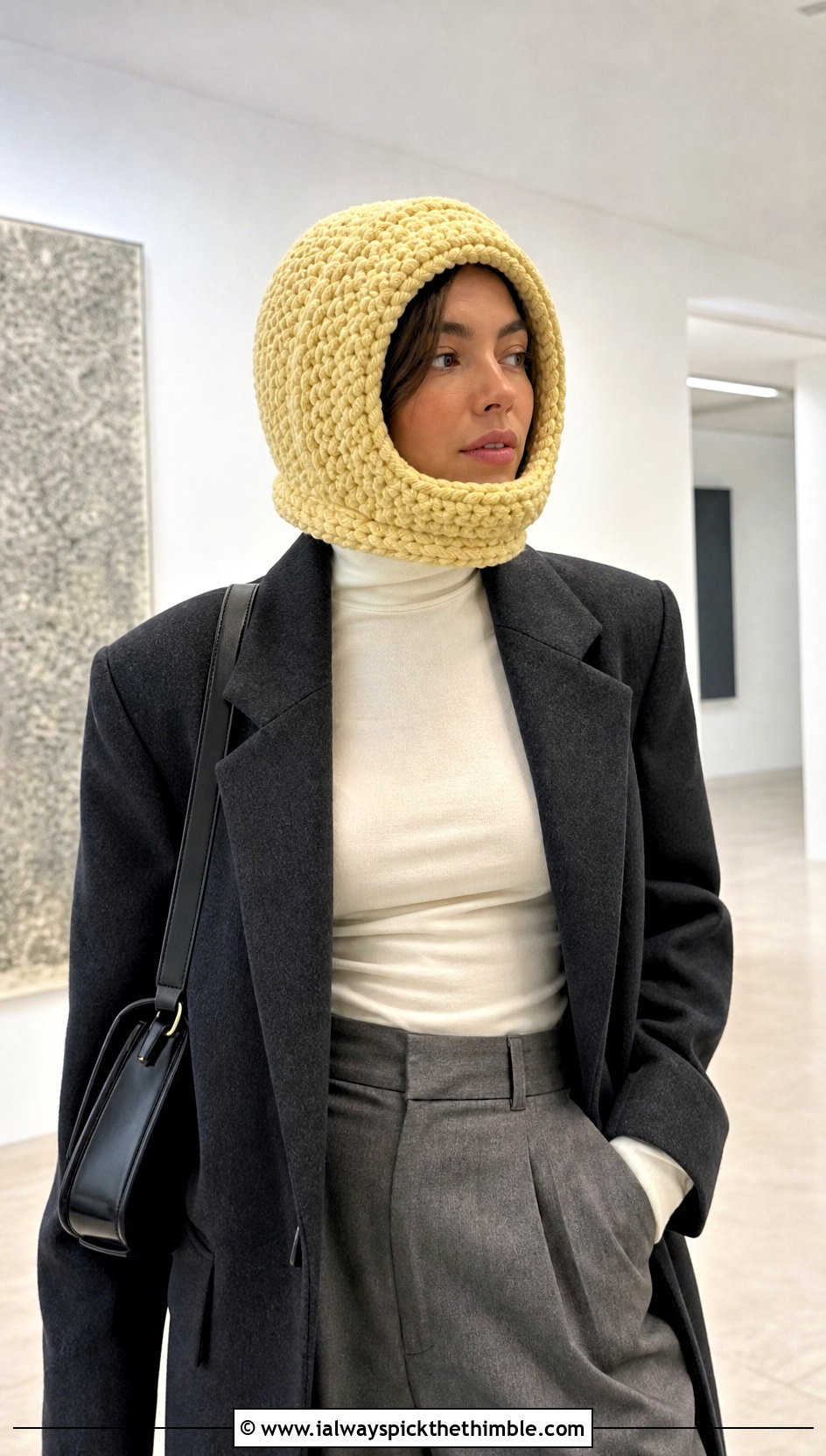 Bubble Helmet Crochet Astronaut Hat With Tailored Coat - 15 Crochet Astronaut Hat outfit ideas