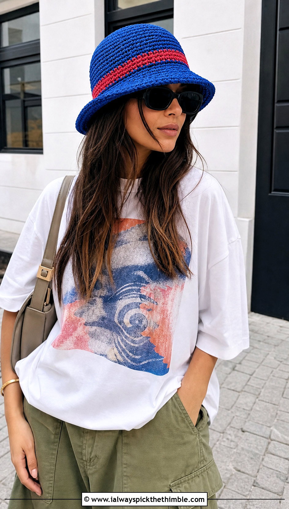 Bucket Brim Luffy Crochet Straw Hat With Oversized Tee And Cargo Pants - 20 luffy crochet straw hat outfit ideas