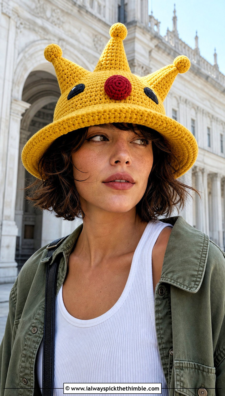 Bucket Jester Crochet Clown Hat With Utility Outfit - 20 crochet clown hat outfit ideas