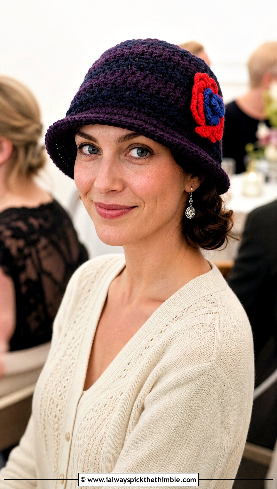 Buffalo Bills Crochet Cloche Hat With Cardigan And Pleated Skirt - 20 Buffalo Bills Crochet Hat outfit ideas