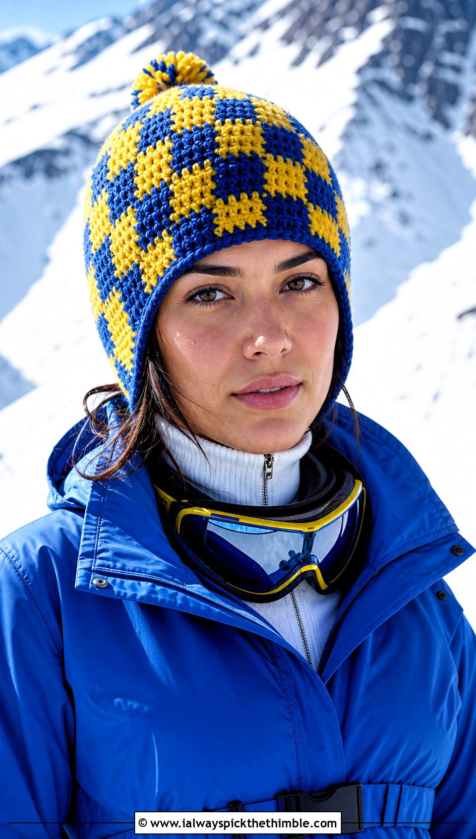 Buffalo Plaid Ski Beanie With Belted Snowsuit - 20 Buffalo Plaid Crochet Hat outfit ideas