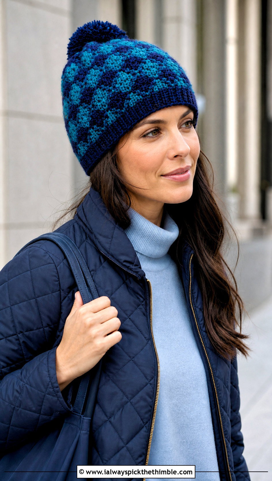 Buffalo Plaid Toque With Quilted Jacket - 20 Buffalo Plaid Crochet Hat outfit ideas