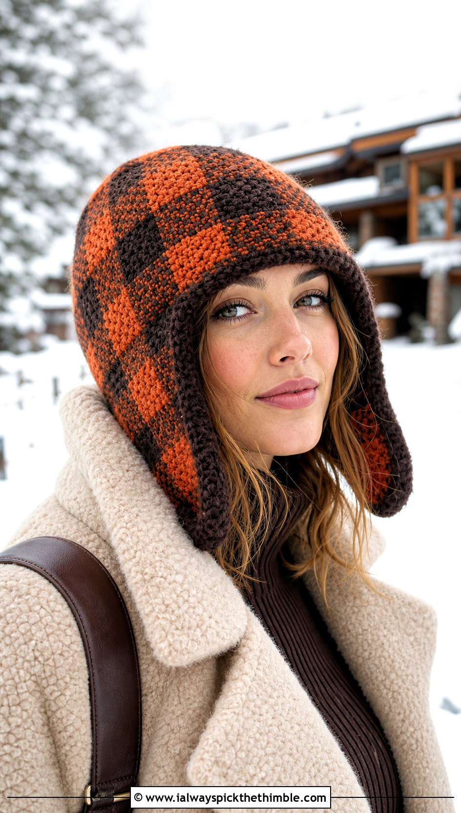 Buffalo Plaid Trapper Hat With Sherpa Coat - 20 Buffalo Plaid Crochet Hat outfit ideas