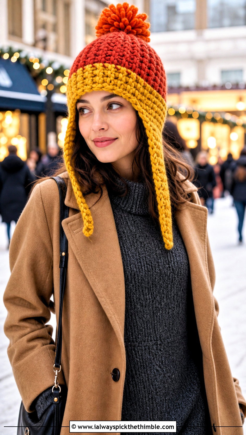 Bulky Yarn Crochet Firefly Jayne Hat With Sweater Dress - 15 Crochet Firefly Jayne Hat outfit ideas