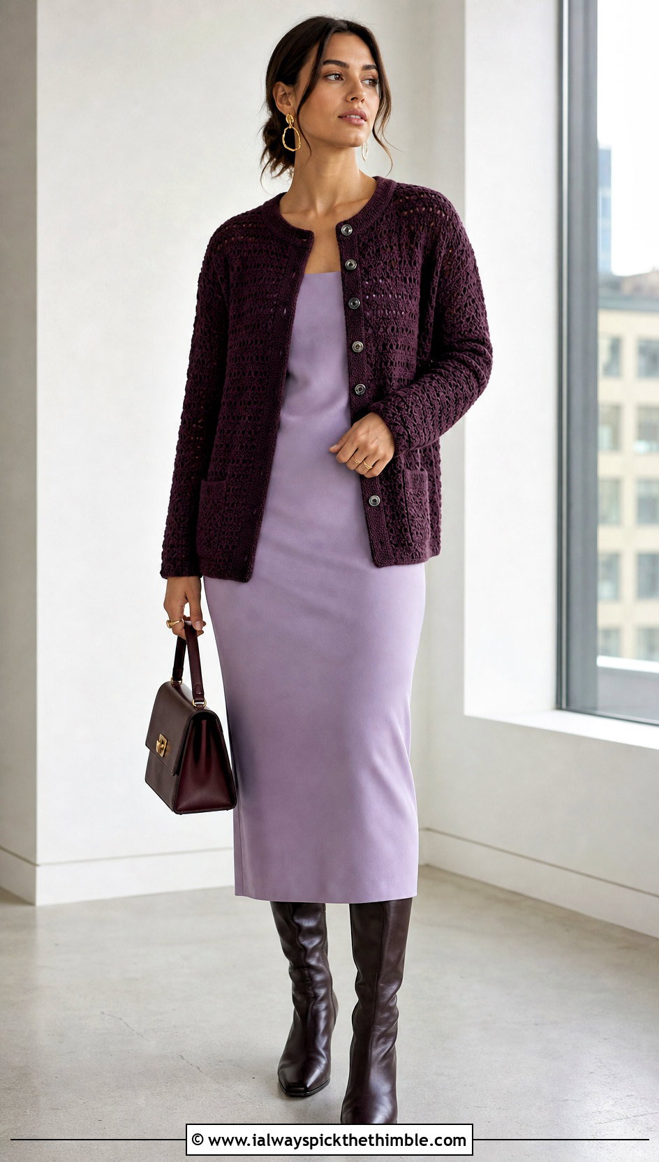 Button Front Norm Thompson Crochet Sweater With Column Dress - 15 Norm Thompson Crochet Sweater outfit ideas