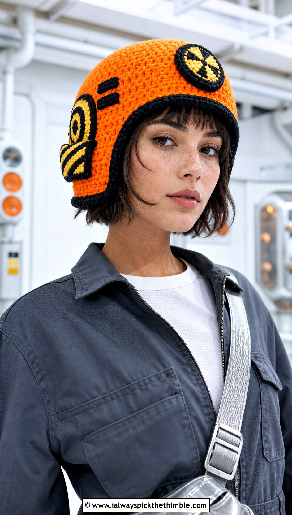 CDA Crochet Helmet Hat With Utility Jumpsuit - 20 Monsters Inc Crochet Hat outfit ideas