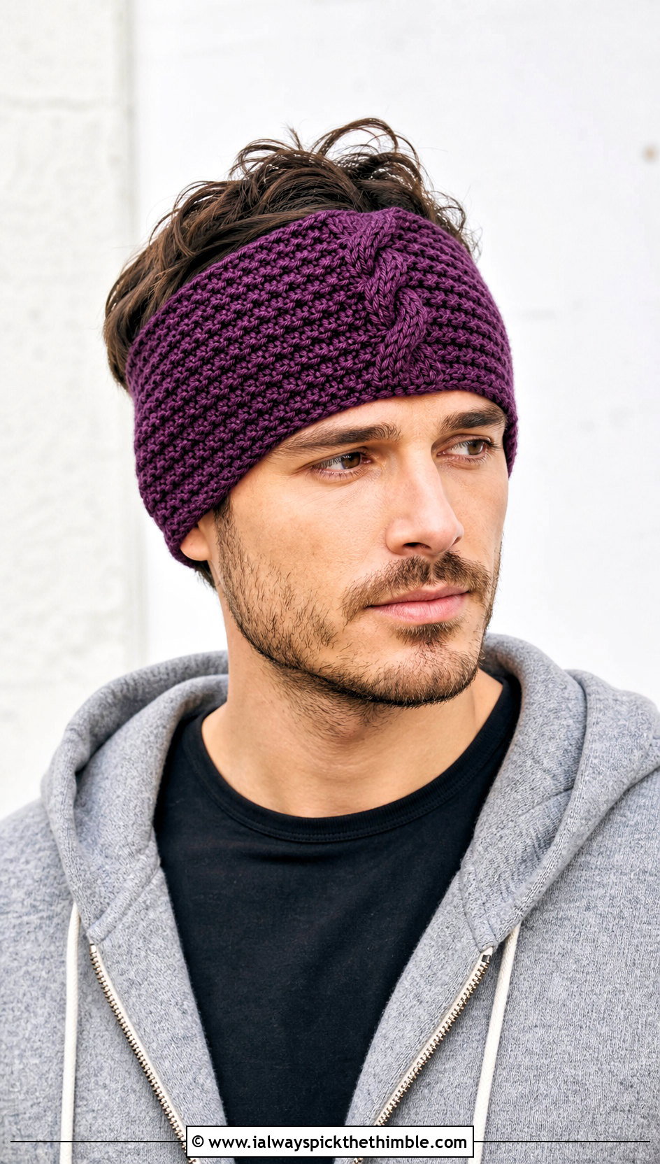 Cable Crochet Mens Ear Warmer With Hoodie - 20 Crochet Mens Ear Warmer outfit ideas