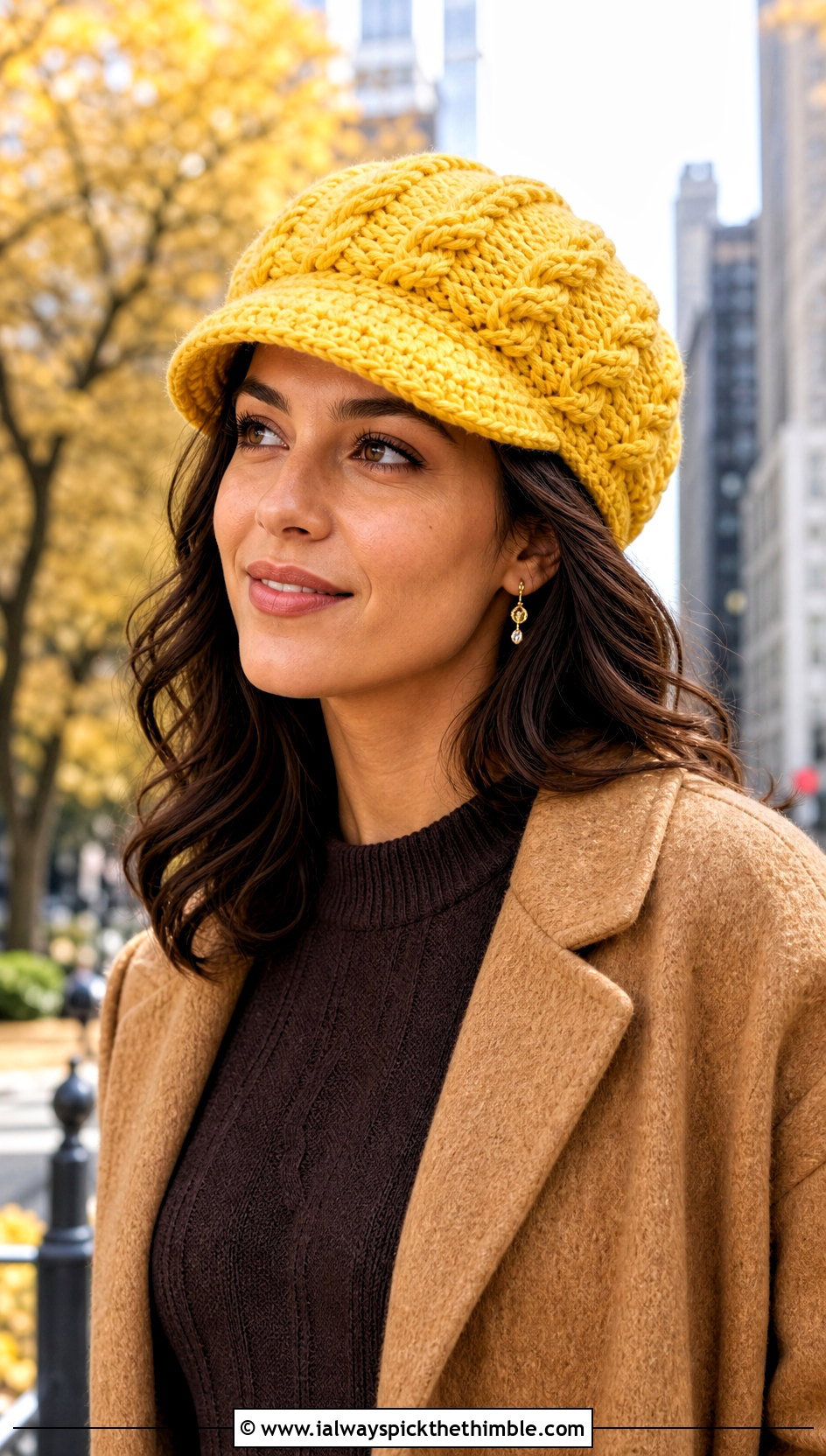 Cable Crochet Newsboy Hat With Sweater Dress And Boots - 25 crochet newsboy hat outfit ideas