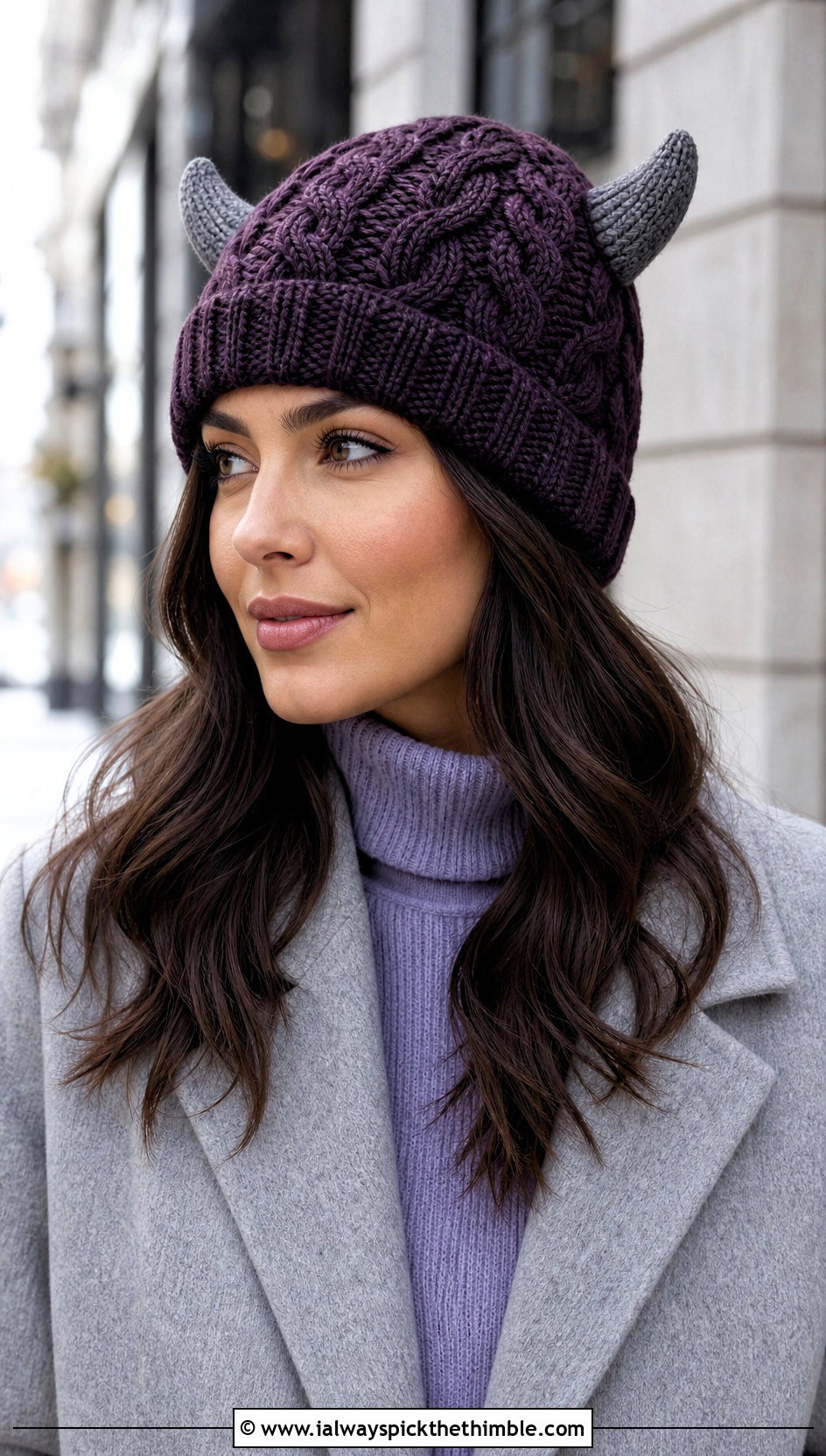 Cable Stitch Viking Hat With Wool Coat - 25 crochet viking hat outfit ideas