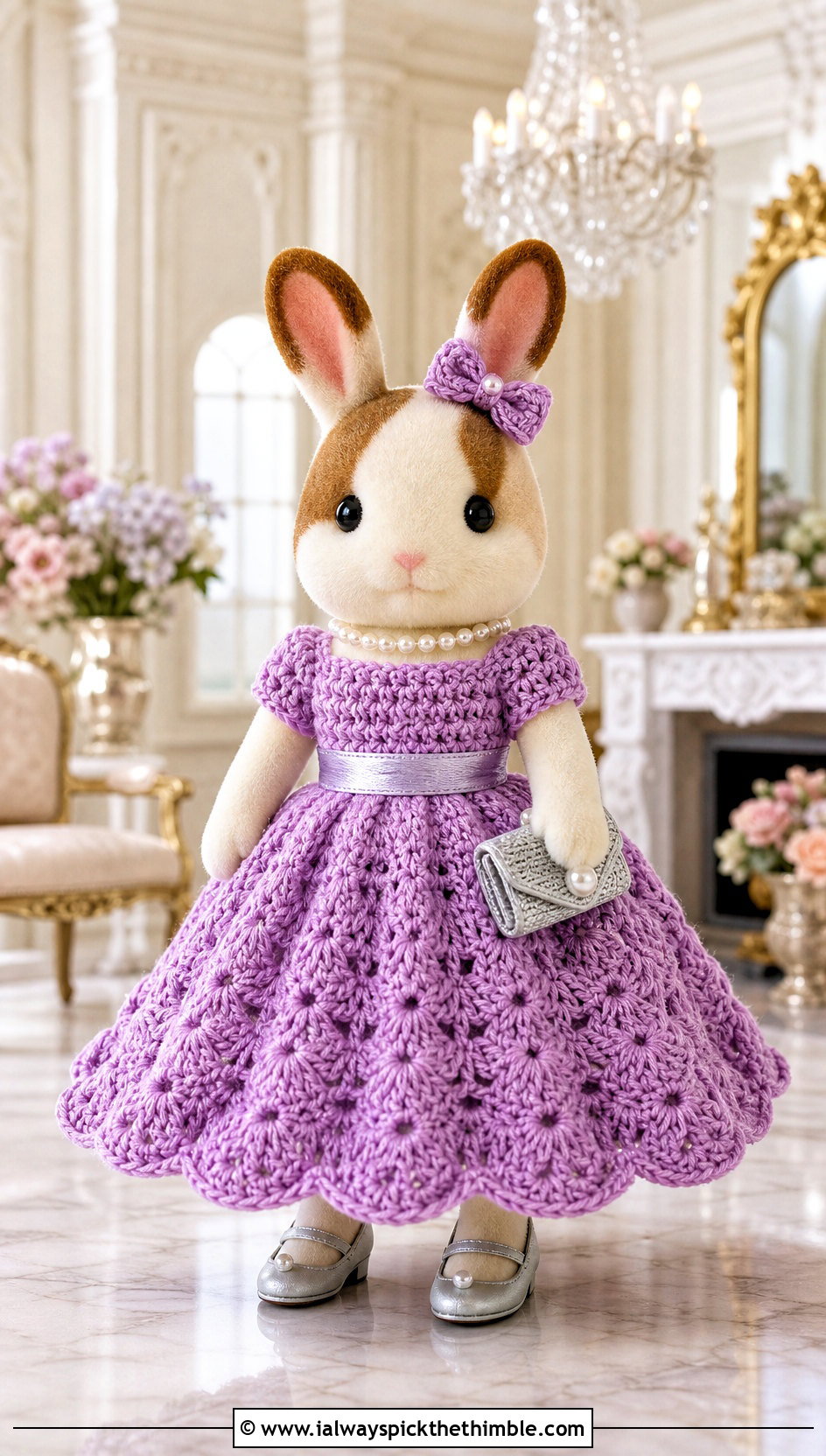 Calico Critters Crochet Party Gown Outfit - 20 Calico Critters Crochet Clothes and outfit ideas