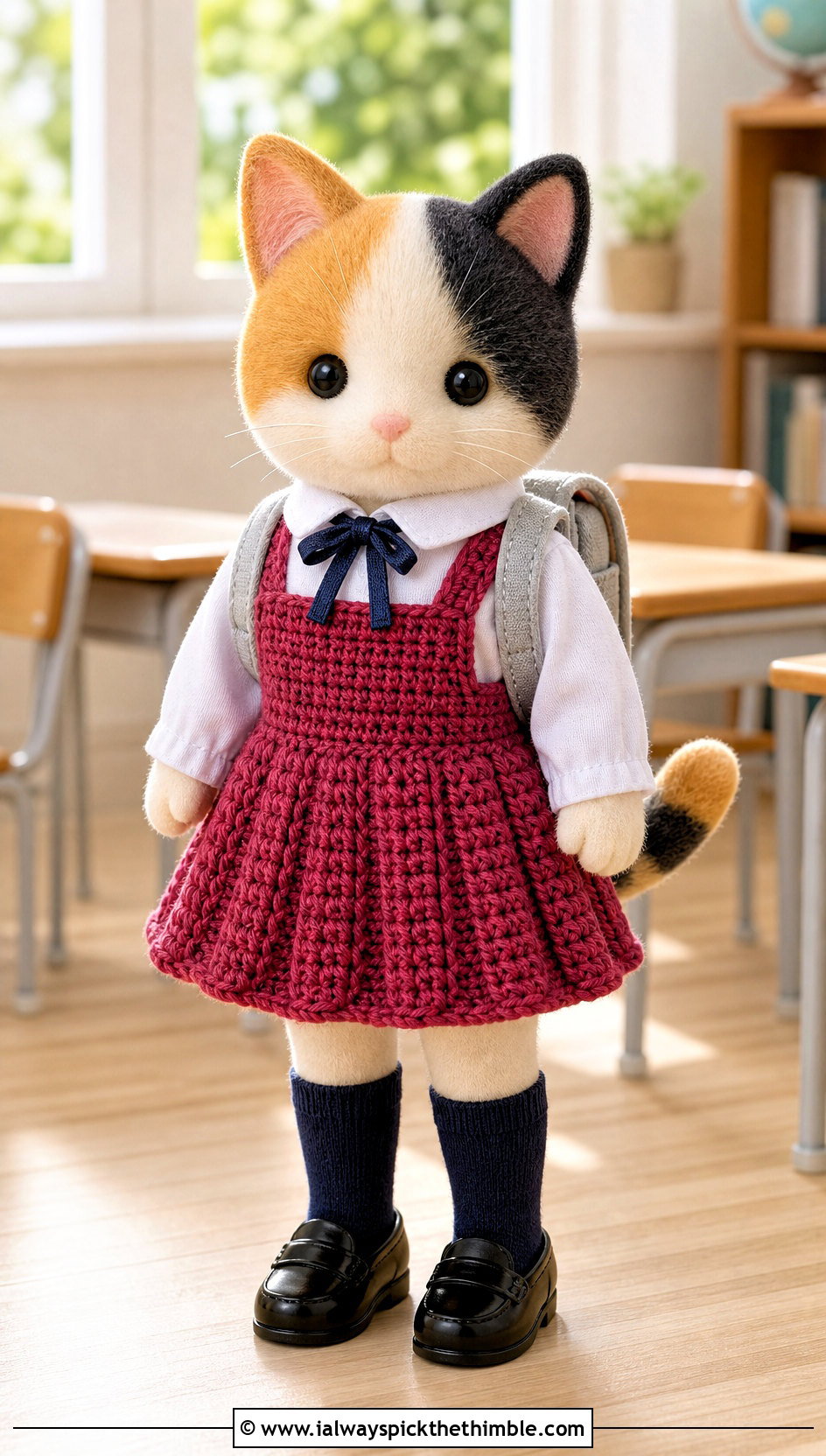 Calico Critters Crochet School Jumper Outfit - 20 Calico Critters Crochet Clothes and outfit ideas