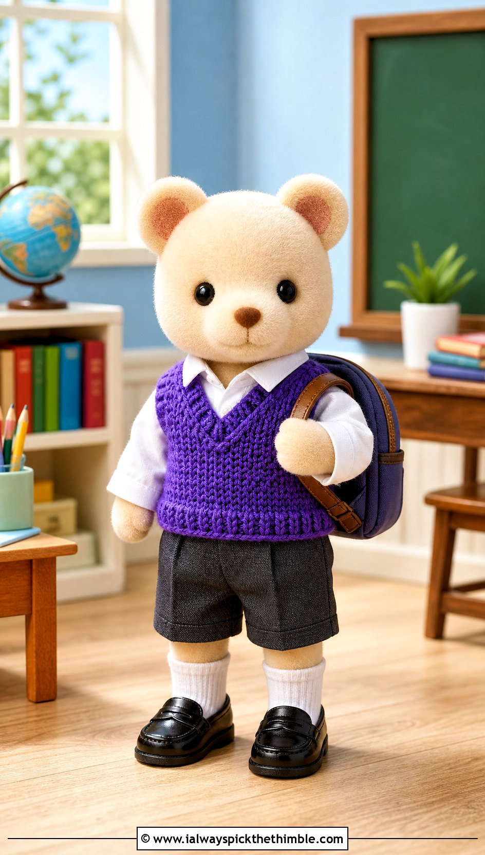 Calico Critters Crochet Sweater Vest Outfit - 20 Calico Critters Crochet Clothes and outfit ideas