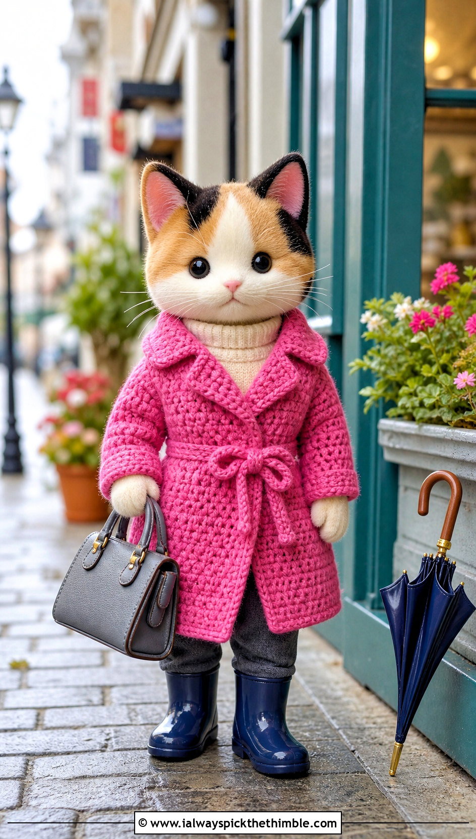 Calico Critters Crochet Trench Coat Outfit - 20 Calico Critters Crochet Clothes and outfit ideas