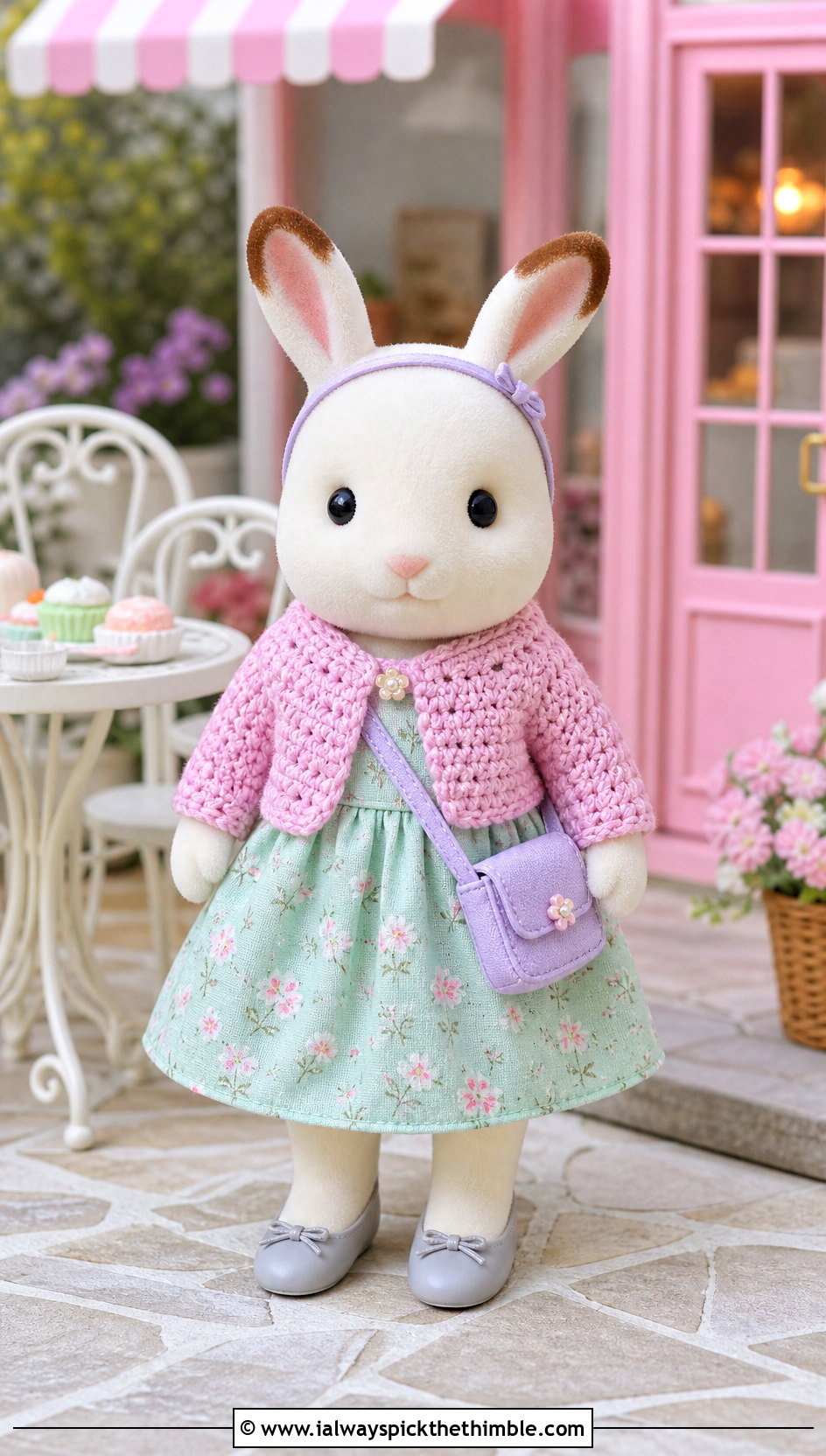 Calico Critters Cropped Crochet Cardigan Outfit - 20 Calico Critters Crochet Clothes and outfit ideas