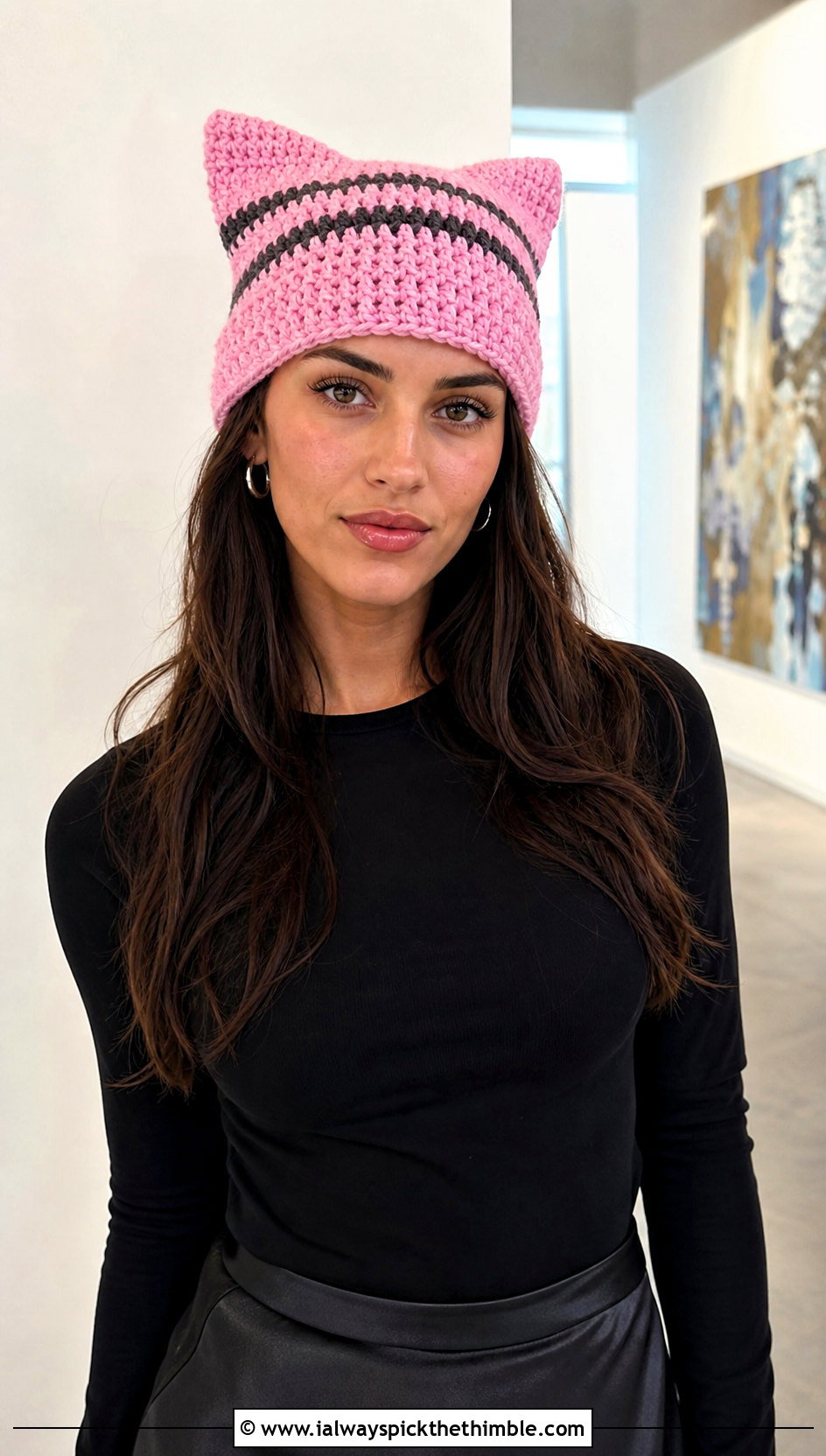 Candy Pink Clancy Crochet Beanie With Satin Skirt - 20 clancy beanie crochet outfit ideas