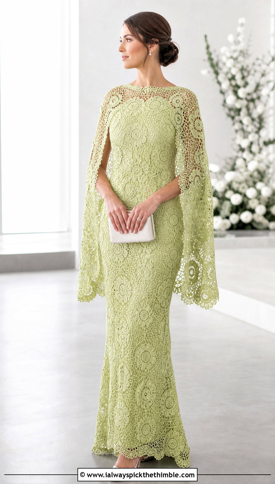 Cape Sleeve Irish Crochet Wedding Dress - 20 Irish Crochet Wedding Dress outfit ideas