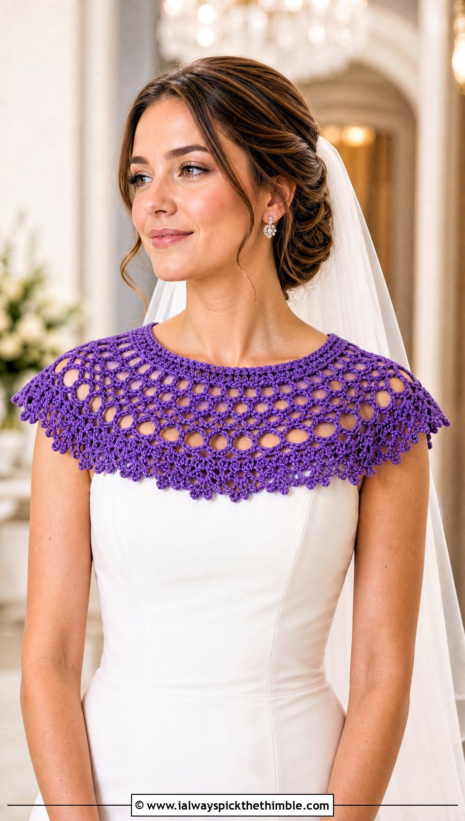 Capelet Crochet Collar With Strapless Sheath Wedding Dress - 15 Crochet Collar For Wedding Dress outfit ideas