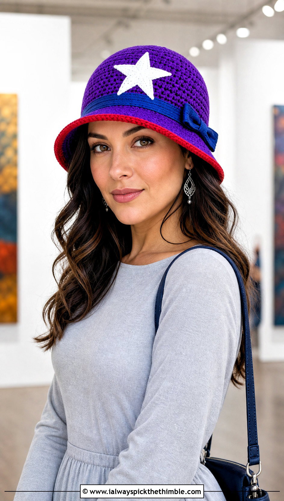 Captain America Cloche Hat With Midi Dress - 20 Crochet Captain America Hat outfit ideas