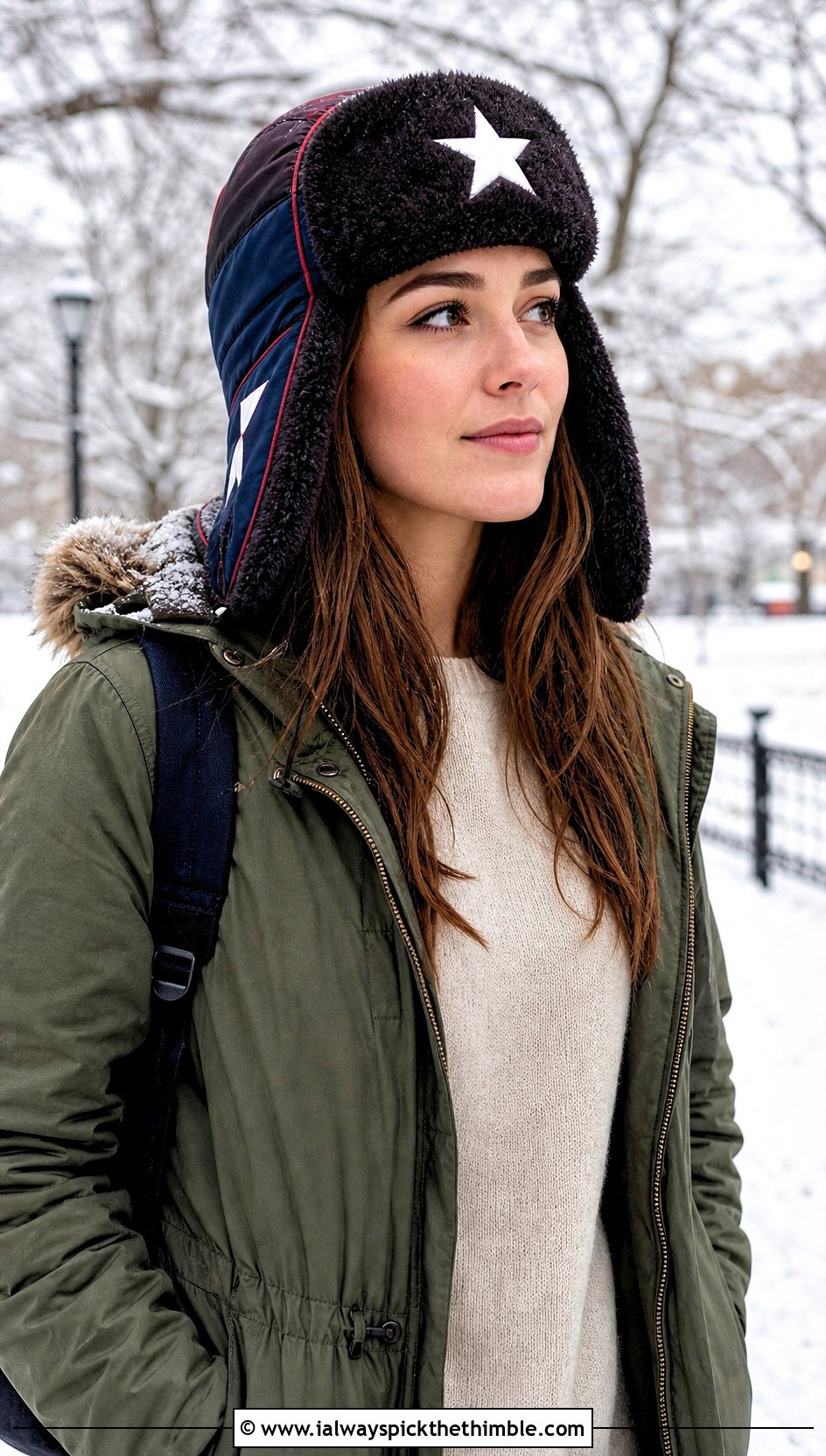 Captain America Trapper Hat With Parka - 20 Crochet Captain America Hat outfit ideas