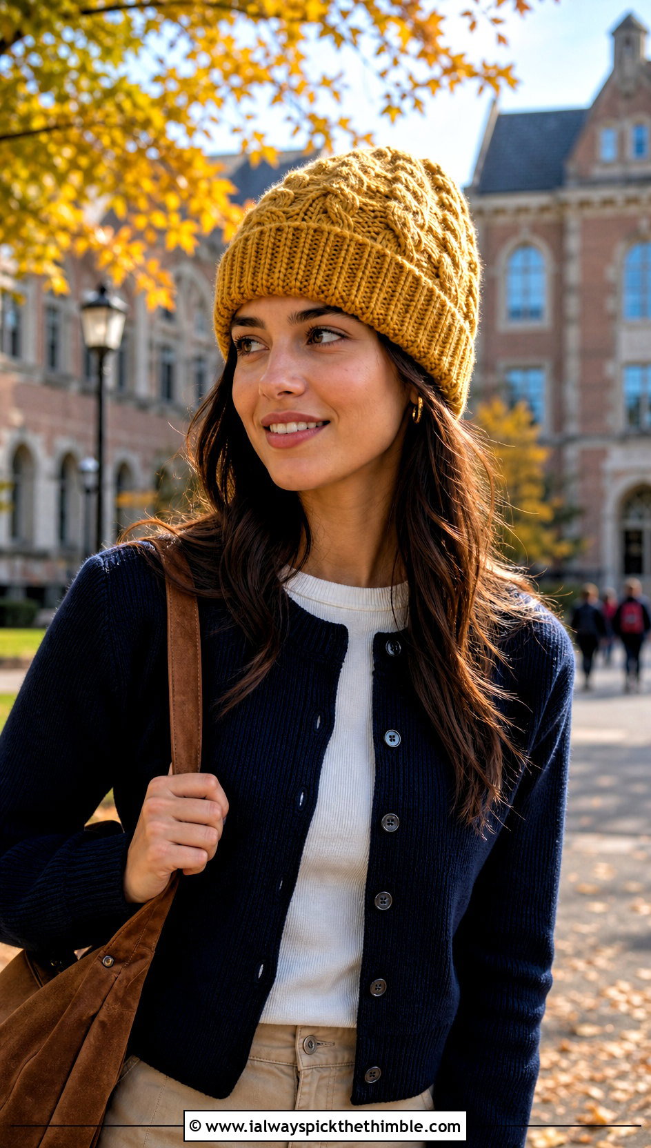 Caron Latte Cakes Cable Stitch Beanie With Cardigan And Maxi Skirt - 20 caron latte cakes crochet hat outfit ideas