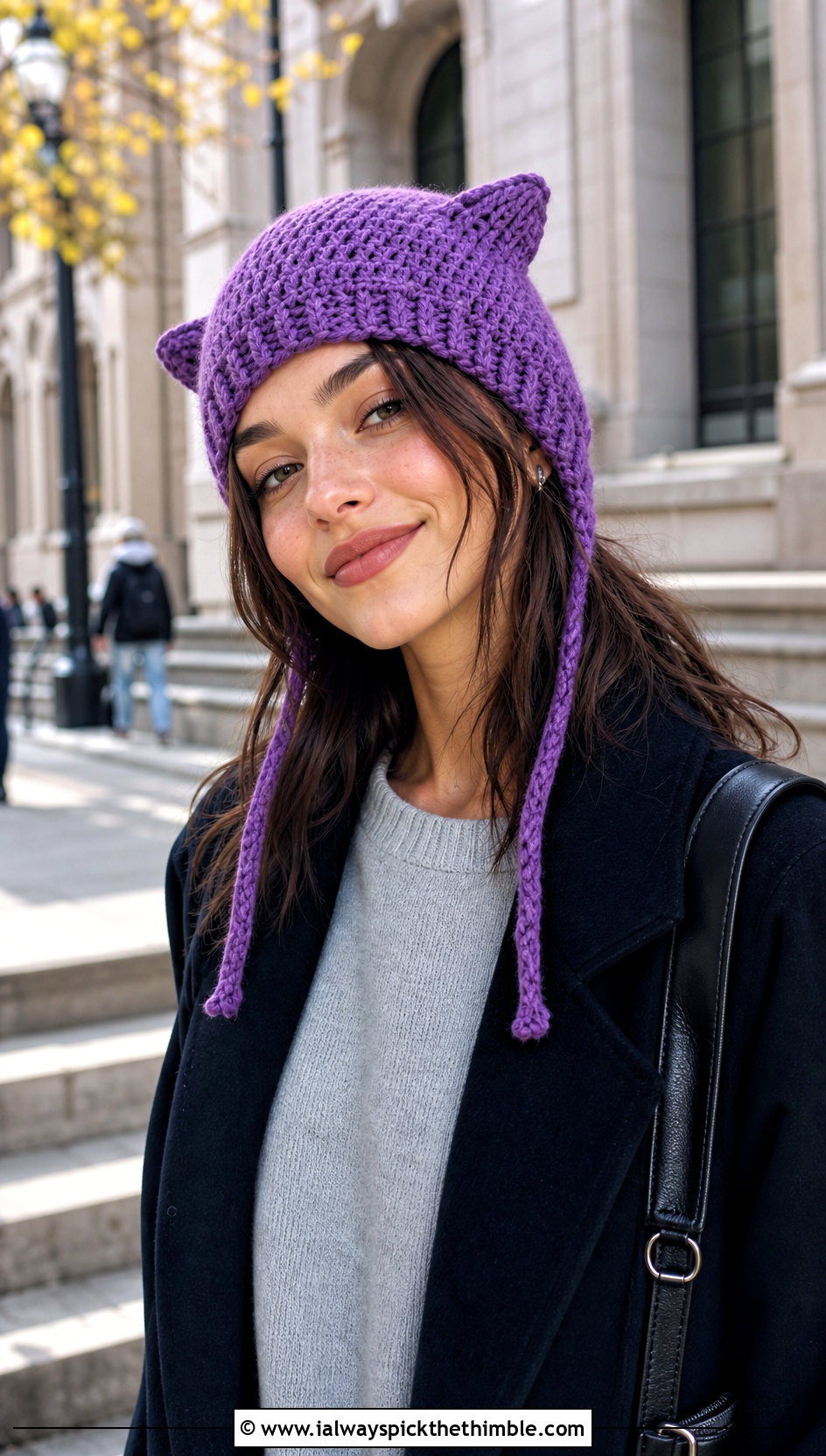 Cat Ear Earflap Crochet Beanie With Mini Skirt - 20 Earflap Crochet Beanie outfit ideas