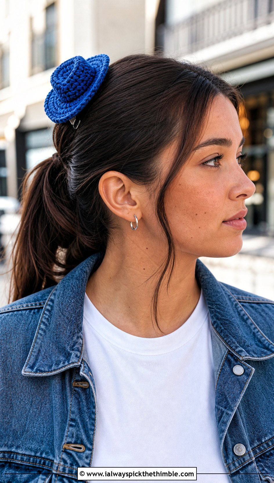 Cattleman Crown Mini Cowboy Hat Hair Clip With Jeans - 25 crochet mini cowboy hat outfit ideas
