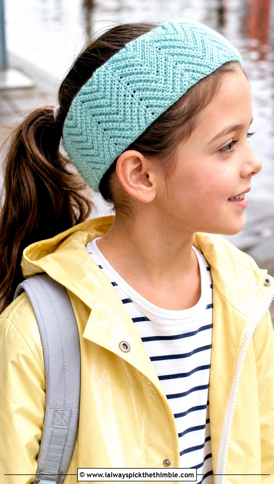 Chevron Crochet Childs Headband With Raincoat And Boots - 20 Crochet Childs Headband outfit ideas