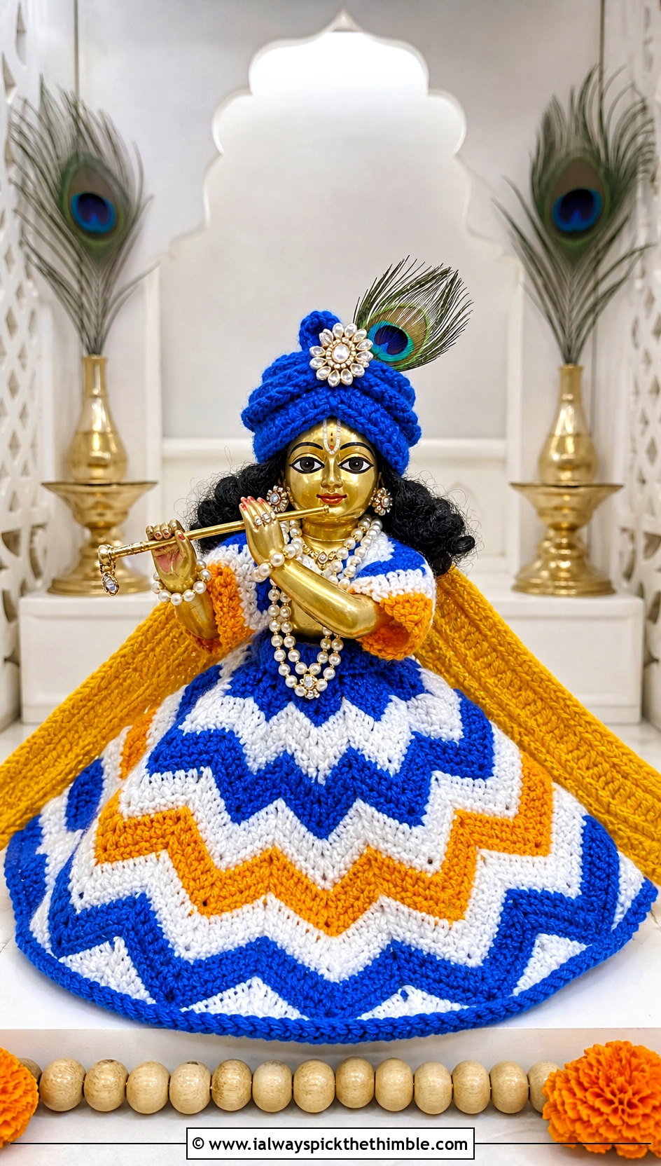 Chevron Crochet Krishna Dress With Matching Pagdi - 25 crochet krishna dress outfit ideas