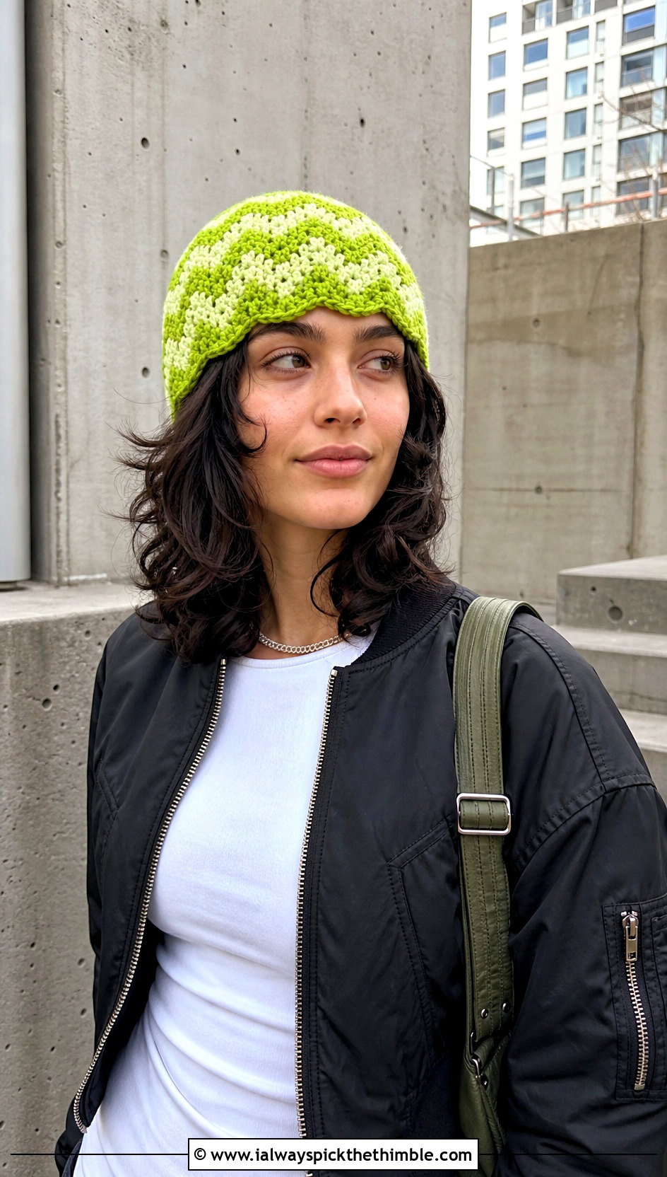 Chevron Wavy Crochet Beanie With Cargo Pants - 20 Wavy Crochet Beanie outfit ideas