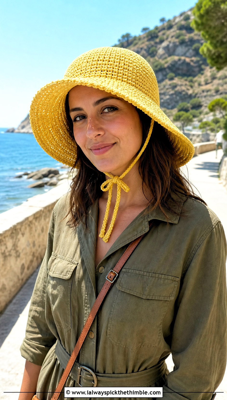 Chin Tie Crochet Raffia Sun Hat With Utility Dress - 20 Crochet Raffia Sun Hat outfit ideas