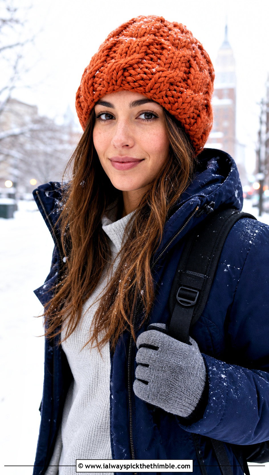 Chunky Cable Stitch Beanie With Leggings And Parka - 20 Crochet Cable Stitch Beanie outfit ideas