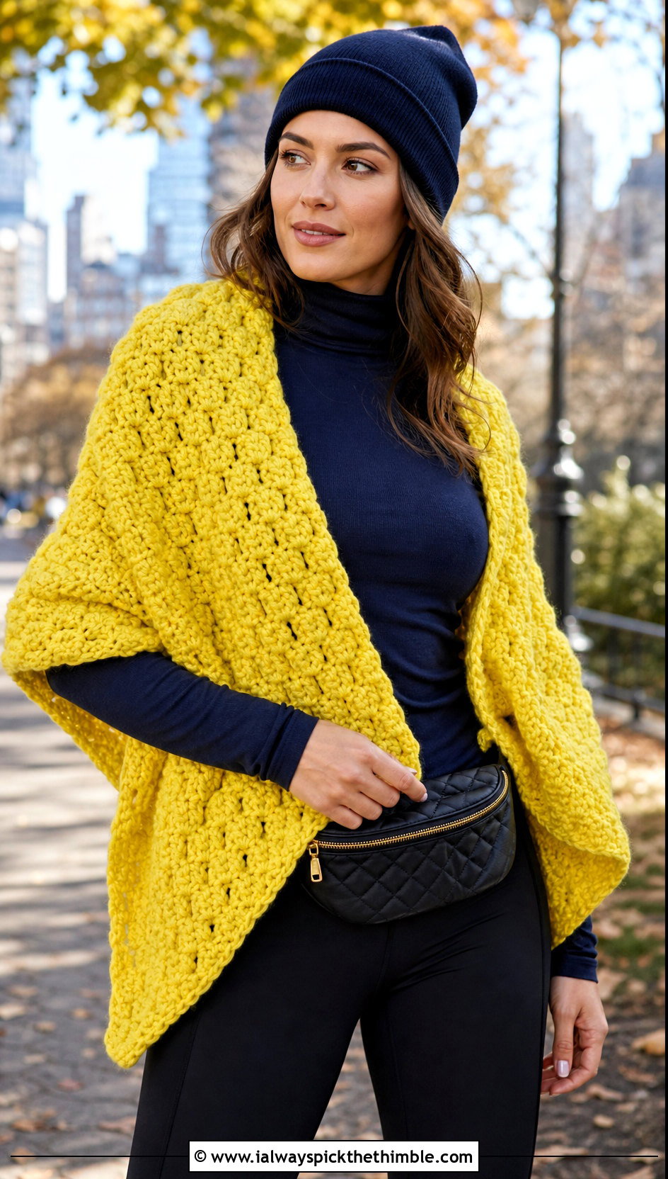 Chunky Corner To Corner Crochet Shawl With Leggings - 15 Corner To Corner Crochet Shawl outfit ideas