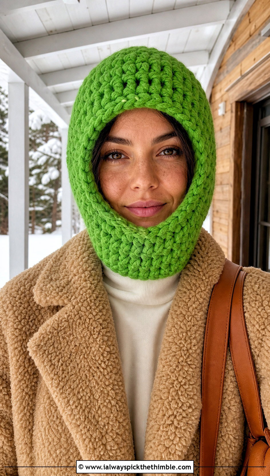 Chunky Crochet Balaclava With Teddy Coat - 20 crochet balaclava ski mask outfit ideas