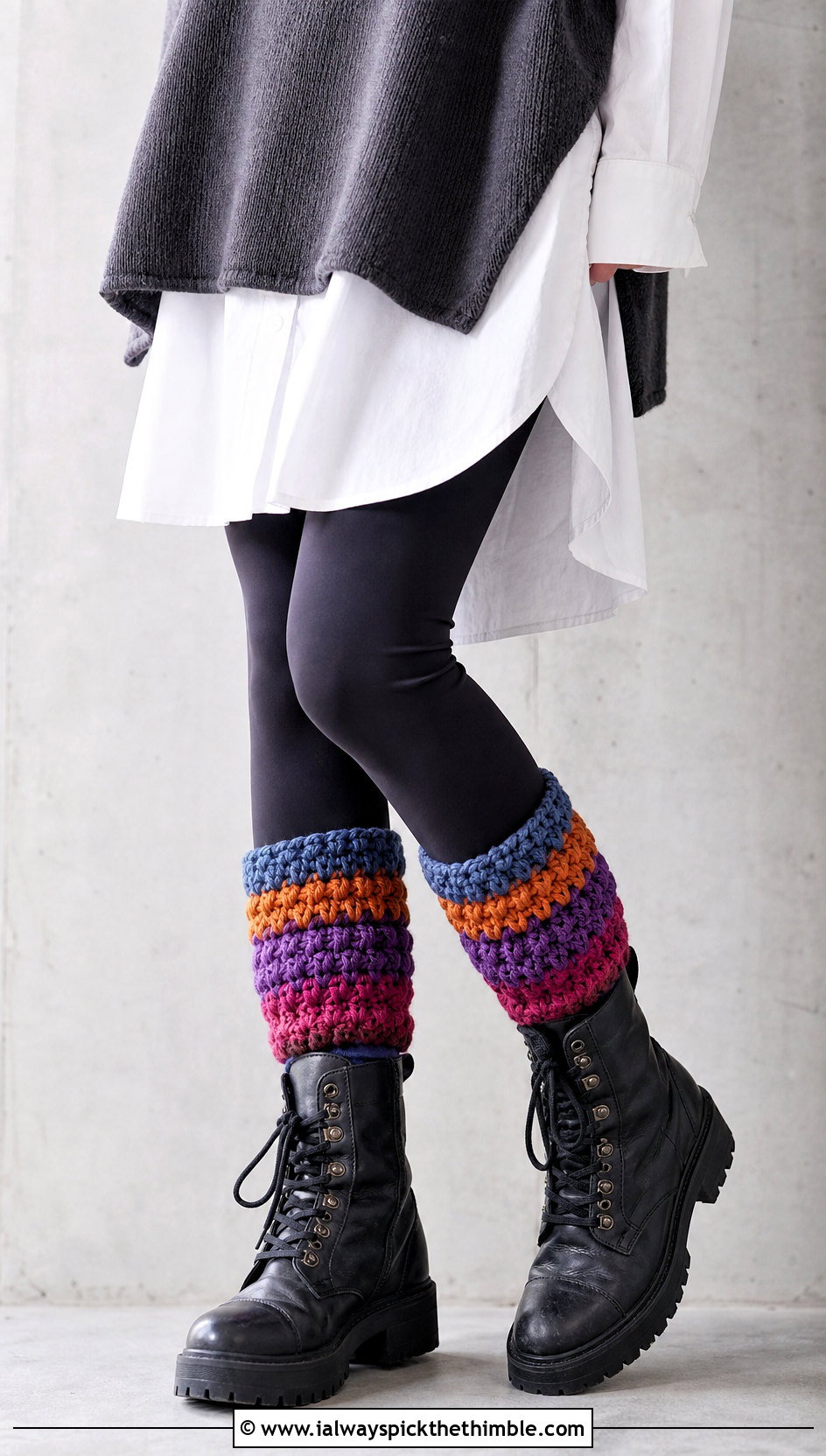 Chunky Crochet Boot Sock Cuffs With Leggings - 25 crochet boot cuffs outfit ideas