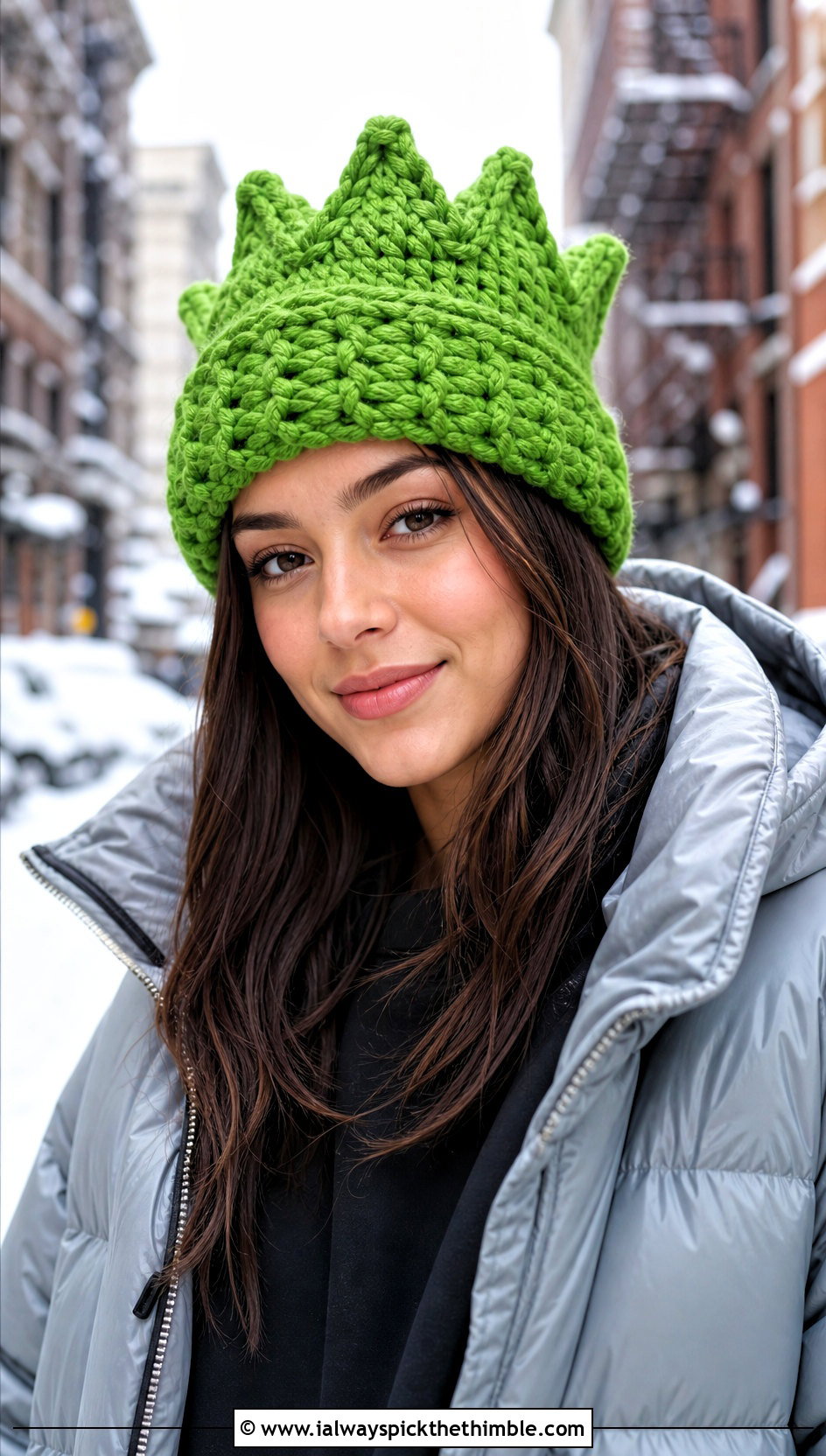 Chunky Crochet Jughead Beanie With Puffer Jacket And Leggings - 15 Crochet Jughead Beanie outfit ideas