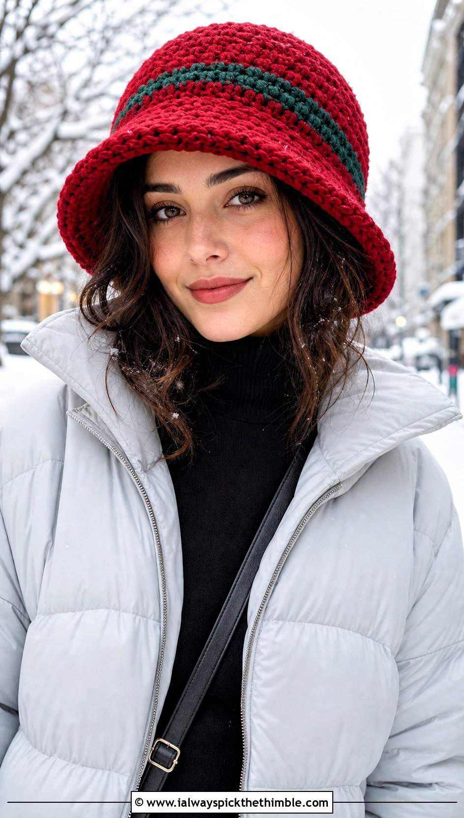 Chunky Crochet Luffy Winter Hat With Puffer Jacket - 25 crochet luffy hat outfit ideas