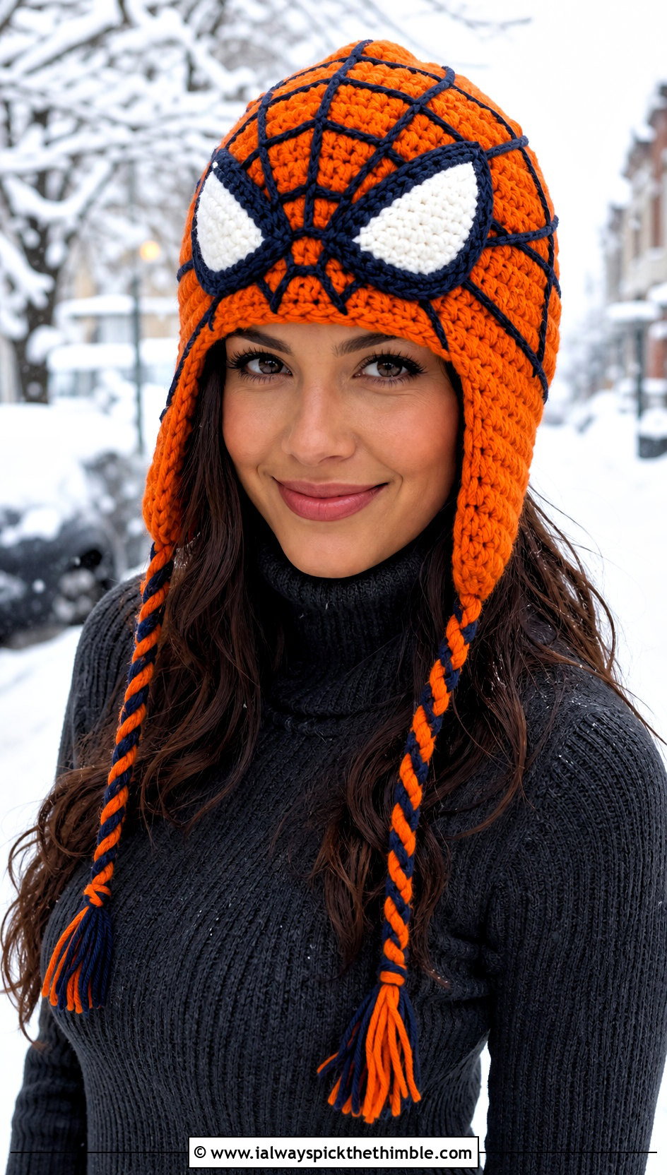 Chunky Crochet Mayday Parker Beanie With Sweater Dress - 15 Crochet Mayday Parker Beanie outfit ideas
