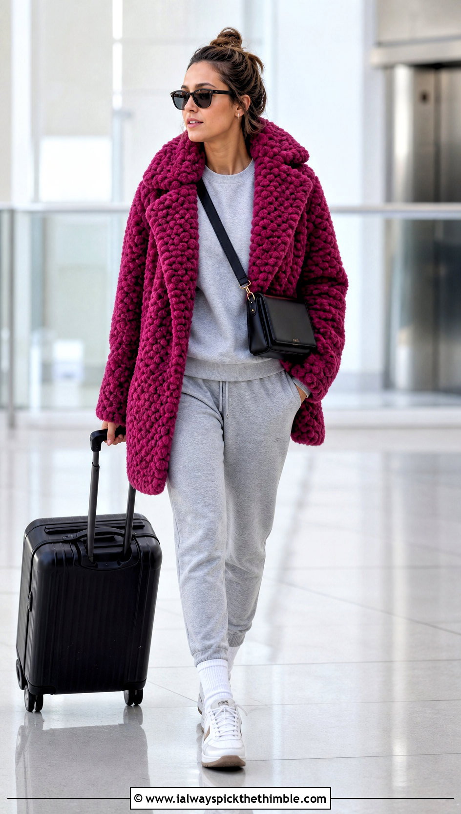 Chunky Crochet Teddy Coat With Matching Sweat Set - 20 Chunky Crochet Coat outfit ideas