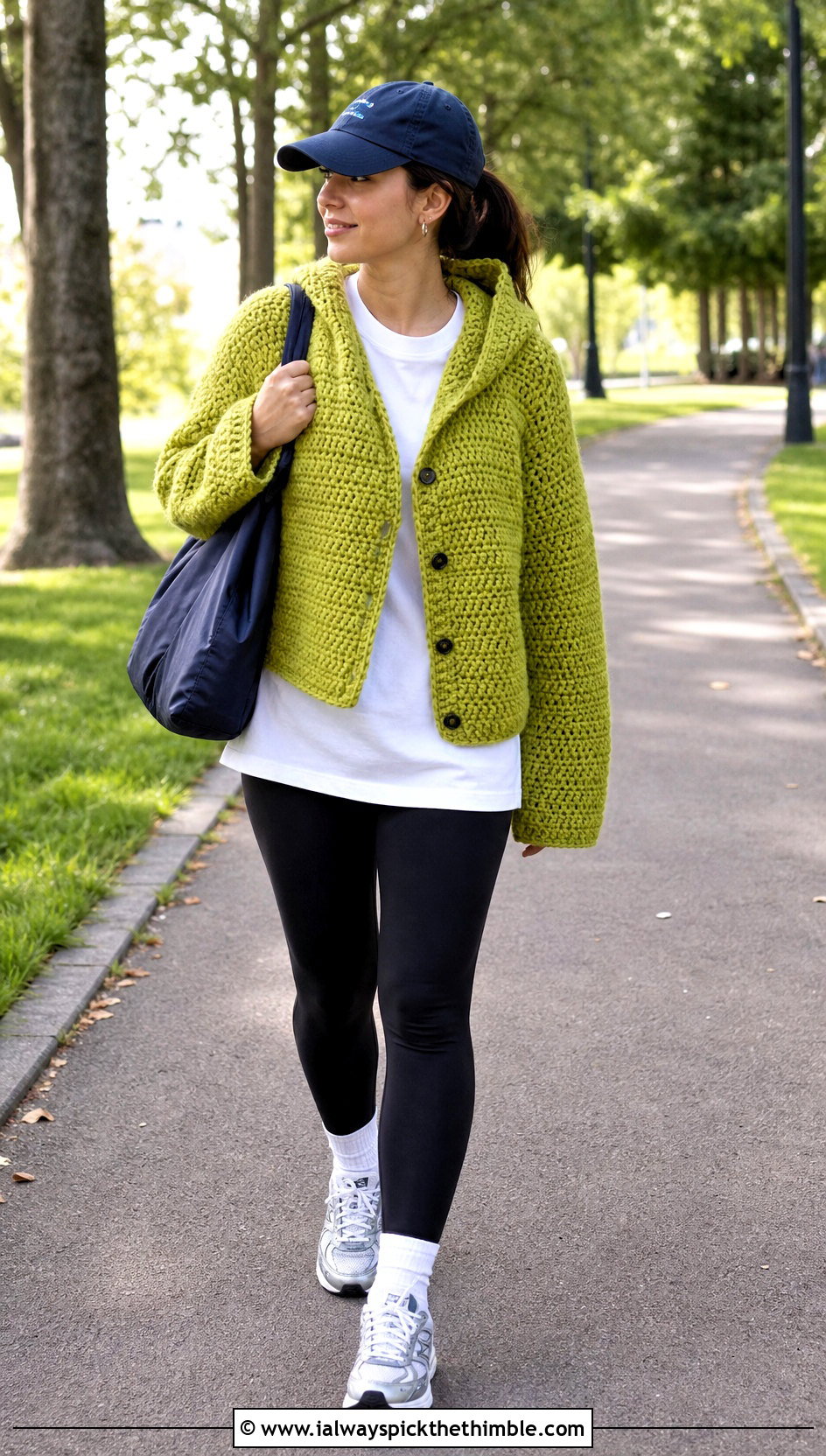 Chunky Hooded Top Down Crochet Raglan Cardigan With Leggings - 20 top down crochet raglan cardigan outfit ideas