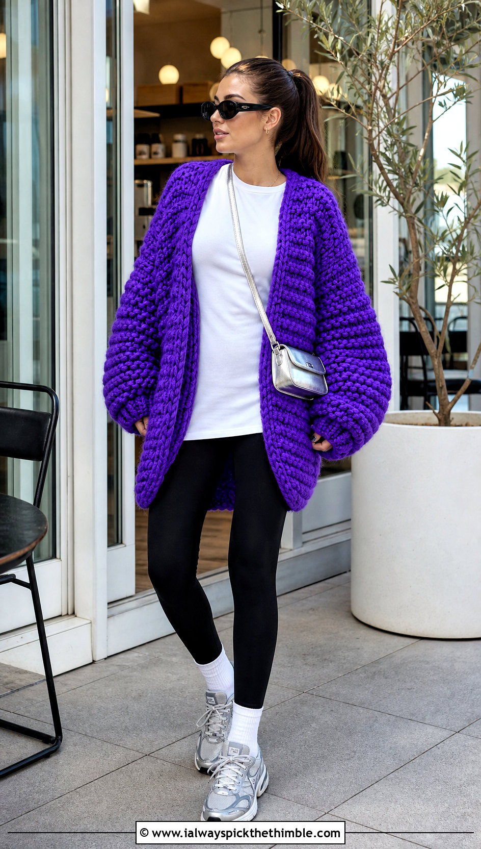 Chunky Oversized Crochet Cardigan With Leggings - 20 Crochet Cardigan For Women Sweater Coats outfit ideas