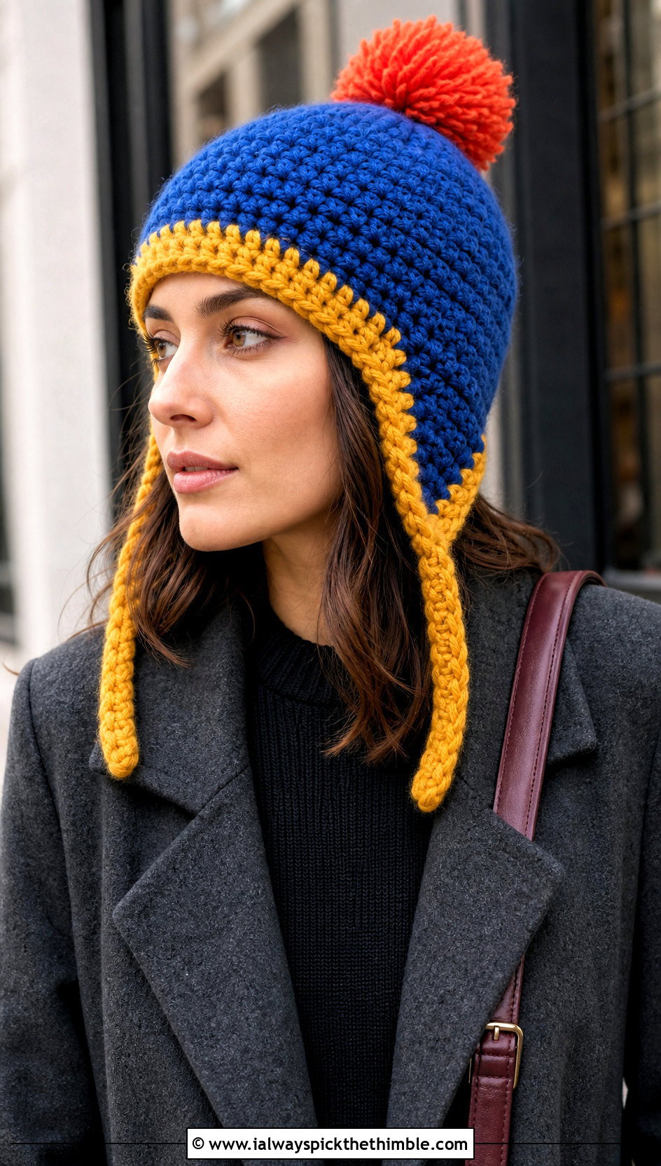 Chunky Pom Pom Crochet Firefly Jayne Hat With Tailored Coat - 15 Crochet Firefly Jayne Hat outfit ideas