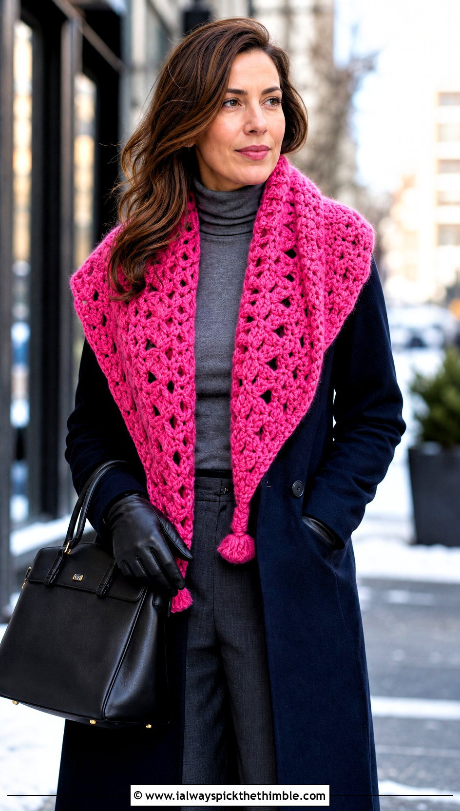 Chunky Prayer Shawl With Wool Coat - 25 easy crochet prayer shawls outfit ideas
