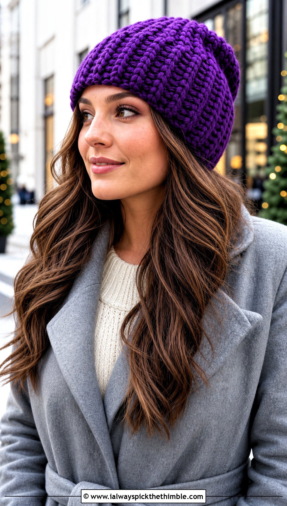 Chunky Ribbed Crochet Hat With Sweater Dress And Boots - 25 ribbed crochet hat outfit ideas