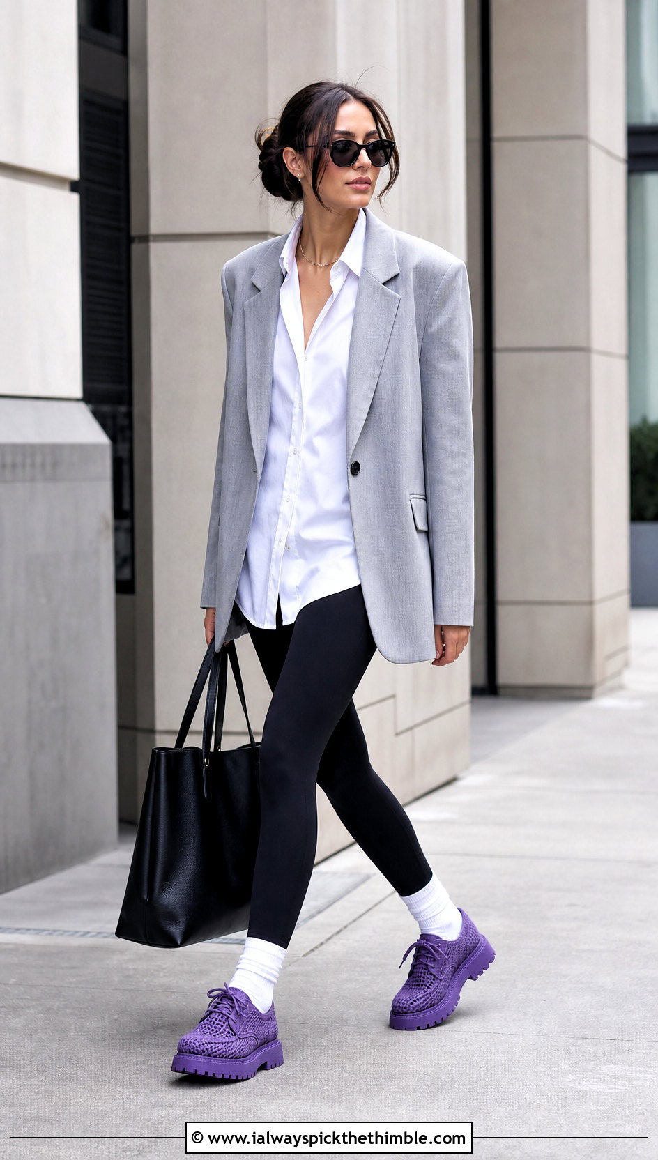 Chunky Sole Crochet Oxfords With Leggings - 15 Crochet Oxford Shoes outfit ideas