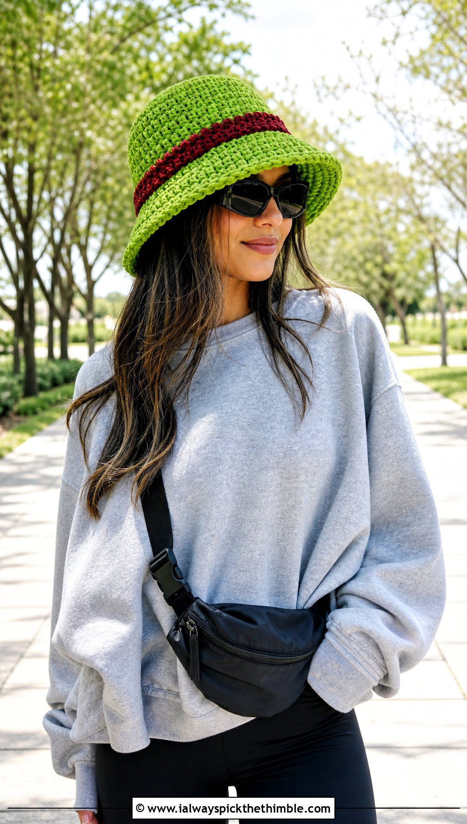 Chunky Stitch Luffy Crochet Straw Hat With Sweatshirt And Leggings - 20 luffy crochet straw hat outfit ideas